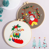 RomiLdi DIY Hand Embroidered Set Sewing Tools Merry Christmas Santa Claus Gifts DIY Set Christmas Embroidery Starter Kit