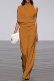 RomiLdi Casual Solid Patchwork Half A Turtleneck Boot Cut Jumpsuits(12 Colors)