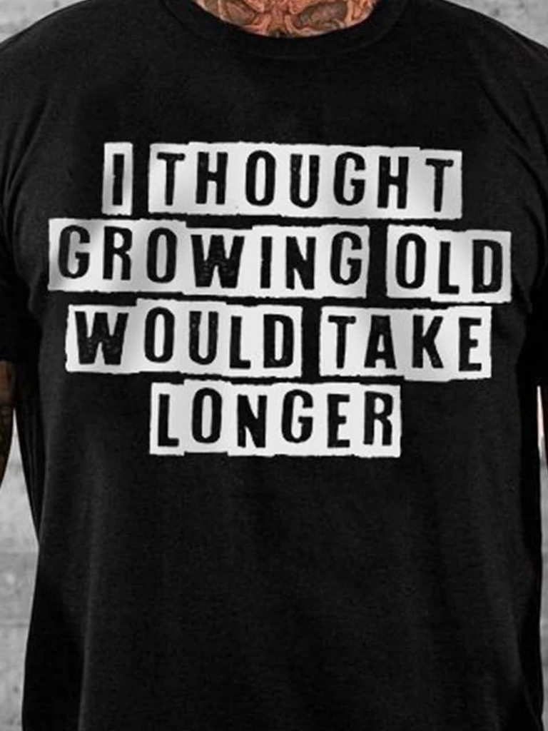 RomiLdi I Thought Growing Old Would Take Cotton Blends Short Sleeve T-shirt