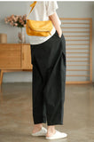rRomildi Women's Cotton Harem Pants Solid Easy Matching Pant