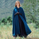 New Women's Cloaks High Quality Solid Vintage Thick Hood Floor-Length Medieval Long Cape Hoods Overcoats Long Cloak