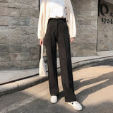 Falling Wide Leg Pants Women's Autumn and Winter New High Waist Straight Wool Pants Versatile Loose Casual Mopping Trousers