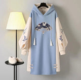 Romildi Vintage Casual Women Kawaii Hoodie Chinese Style Sweatshirts Harajuku Moletom Loose Sudaderas Con Capucha Ropa Mujer